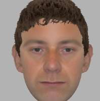 Computer-generated image of suspect in 'catapult' attack in Week Street, Maidstone.