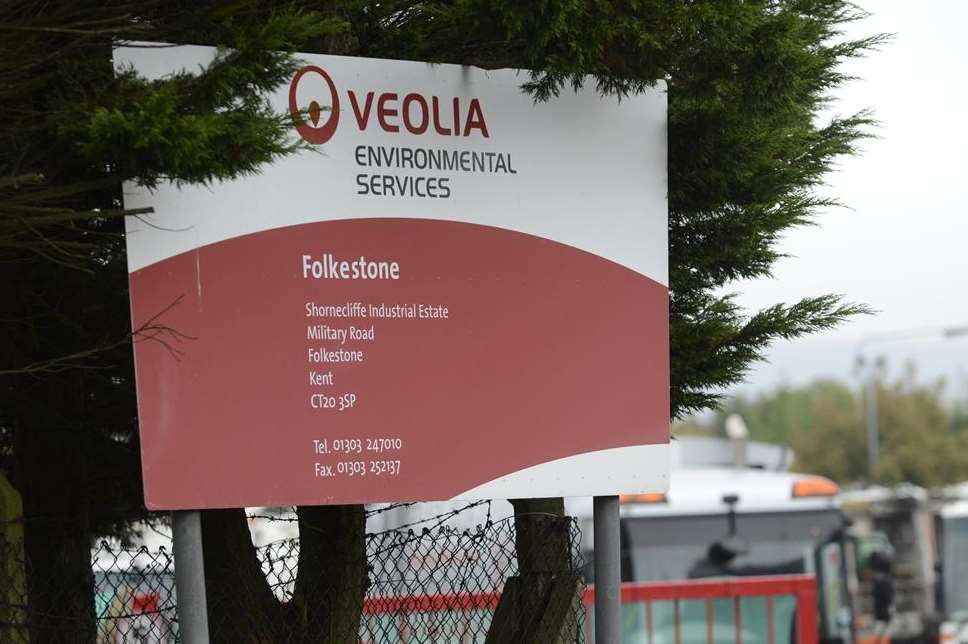 The Veolia depot in Shorncliffe, Folkestone