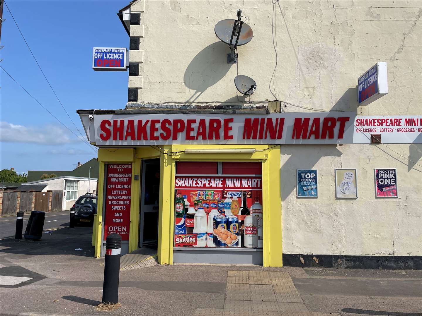 The alleged assault is said to have happened outside Shakespeare Mini Mart