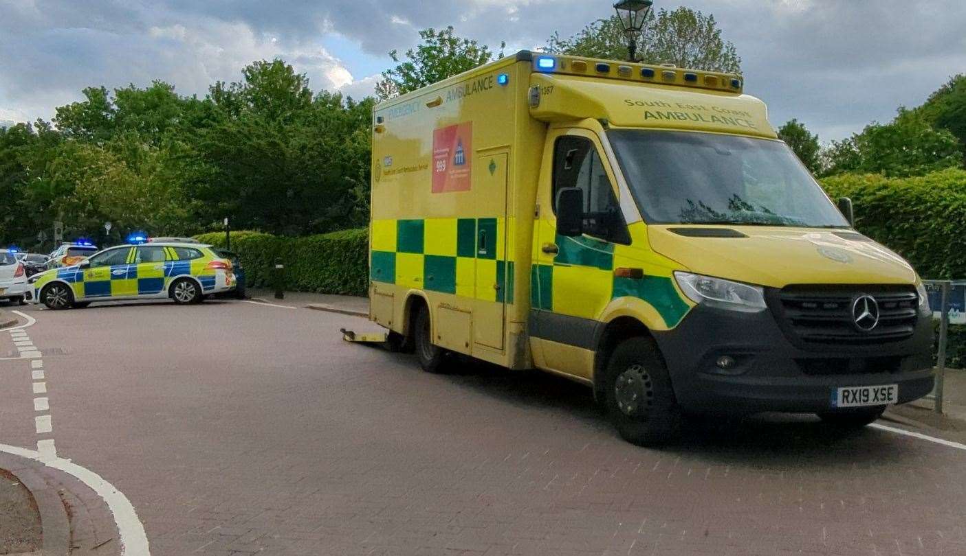 Paramedics assisted the police and air ambulance. Picture: South East 999 Videos