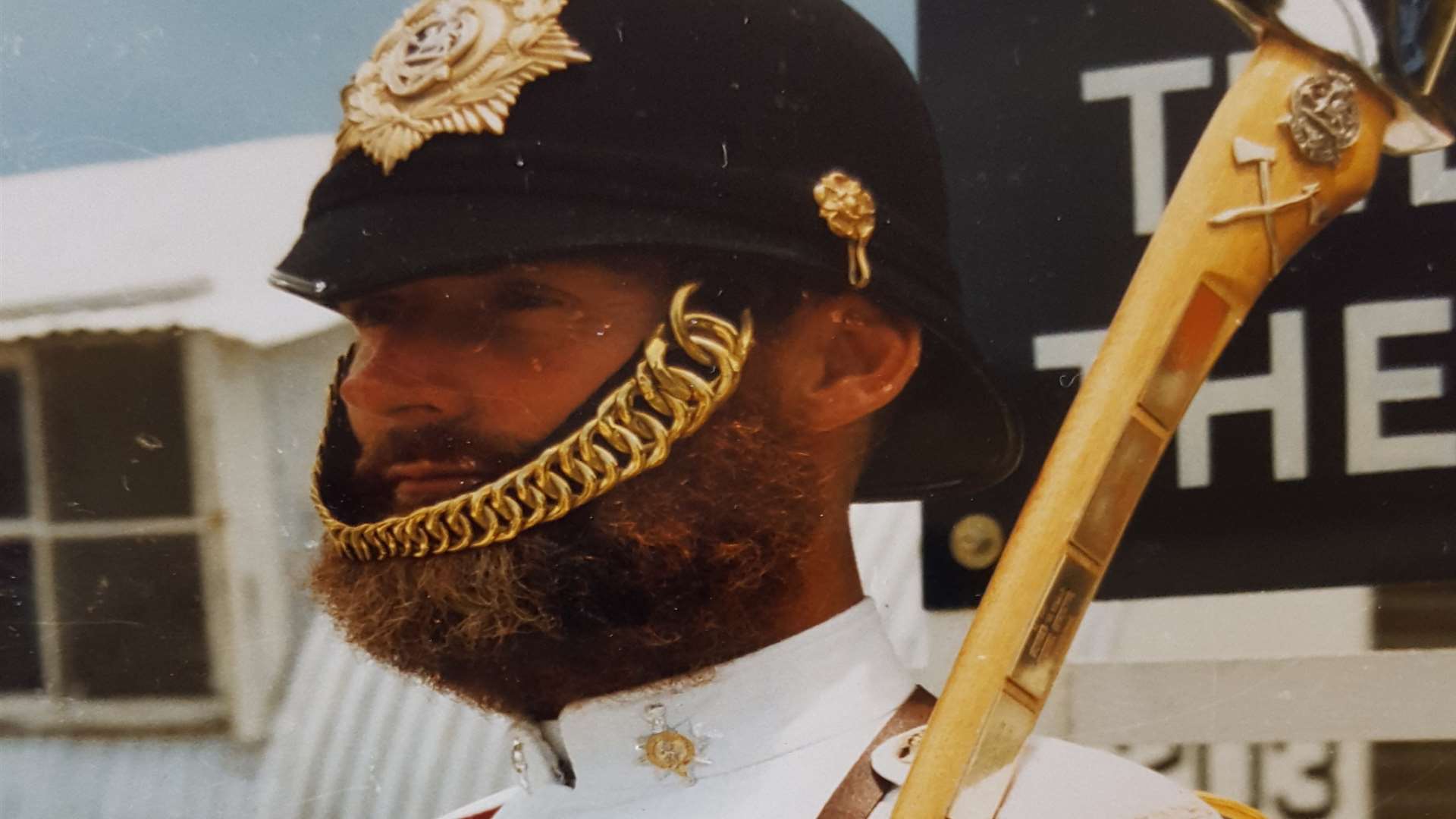 Blue Cooper during his service years in full ceremonial uniform