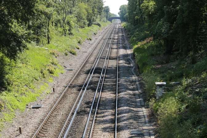 The tracks near Marden station