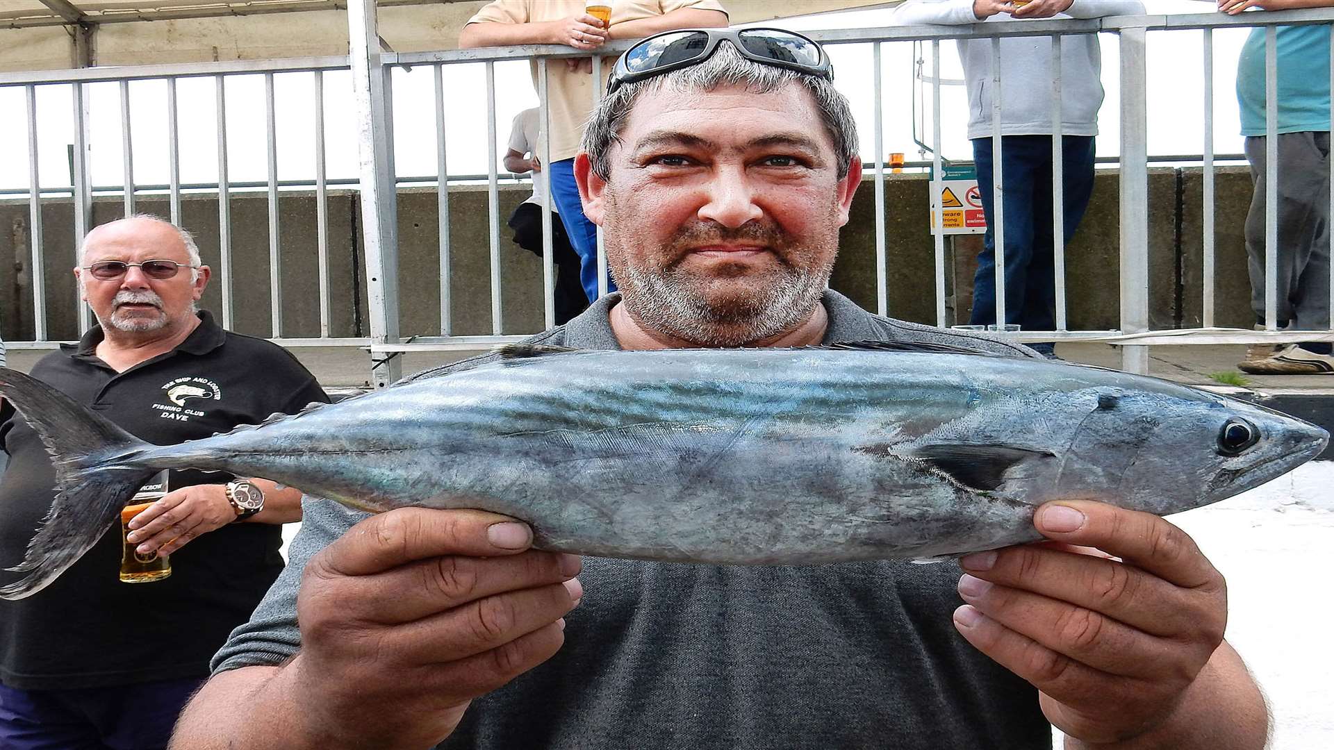 Peter Dartnell with the rare tuna.