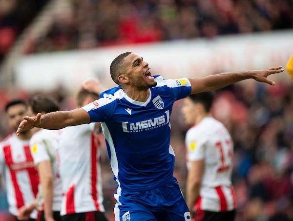 Mikael Mandron celebrates scoring the first equaliser against Sunderland Picture: Ady Kerry (31021291)