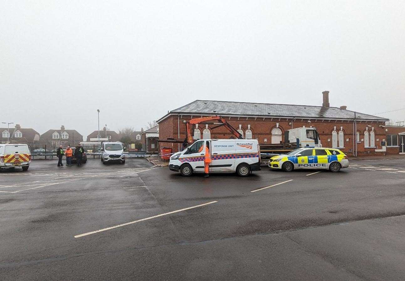 Police were called following reports of metal theft at the station