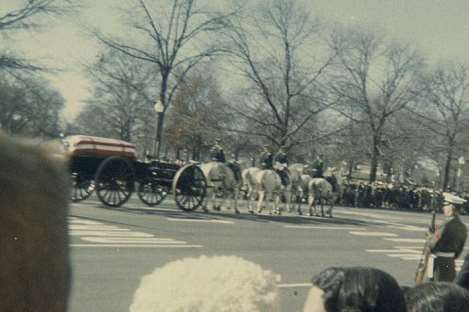 The funeral cortege of President John F Kennedy in November 1963. Copyright: Nate D. Sanders Auctions