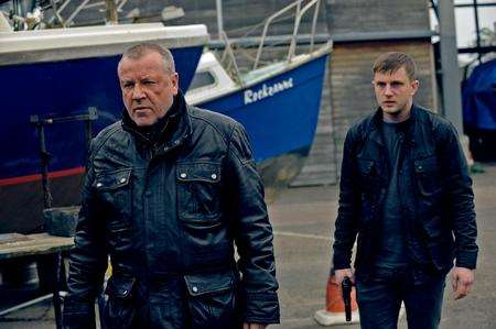The Sweeney with Ray Winstone as Jack Regan and Ben Drew as George Carter. Picture: PA Photo/Entertainment One