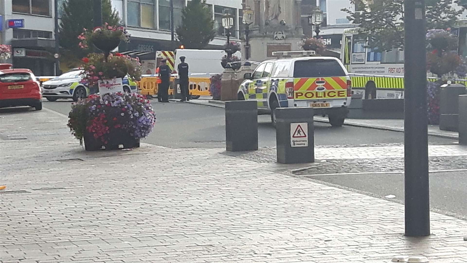 Jubilee Square is sealed off