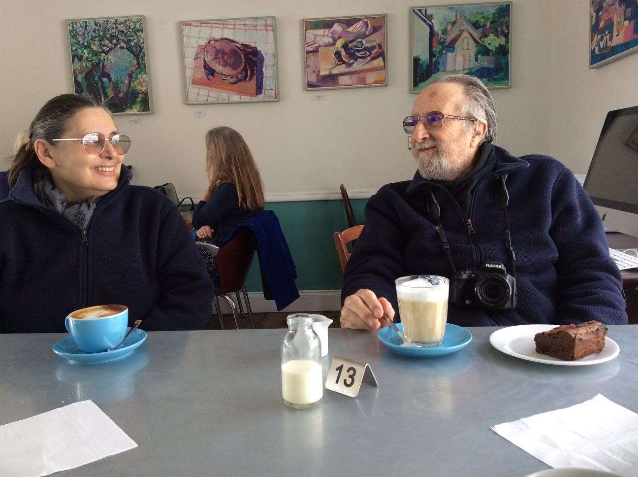 Claire and Harold Chapman, at the Pop Up café in Deal