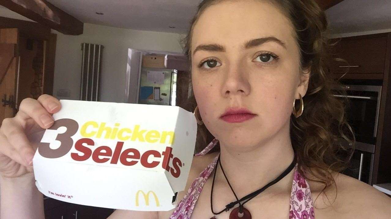 Me with with my McDonald's - the challenge is over