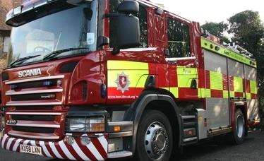 Five fire engines and 35 firefighters tackled the blaze