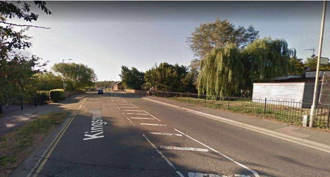 It happened on Kingsmead Road in Canterbury. Picture: Google Maps (17991067)