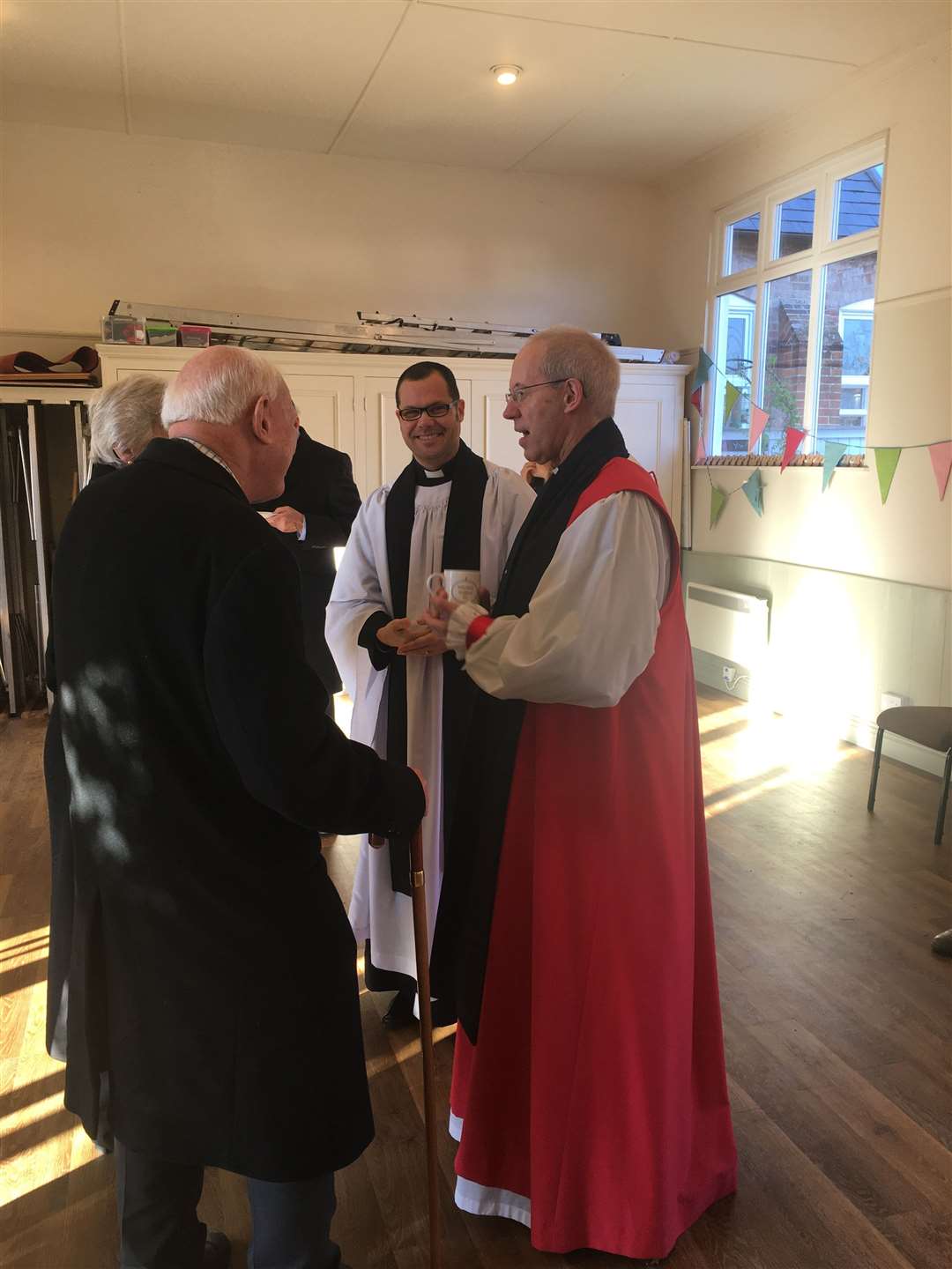 The Archbishop stayed after the services to get to know the community and the parishes. Picture: Rev'd Peter Deaves