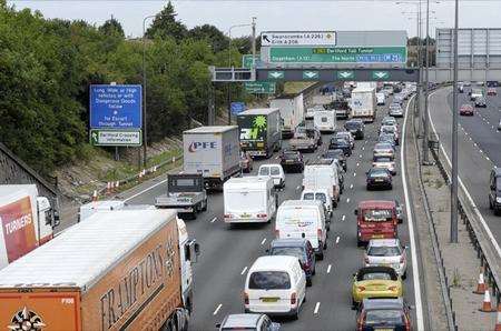 Traffic after the tolls returned to normal at the Dartford Crossing