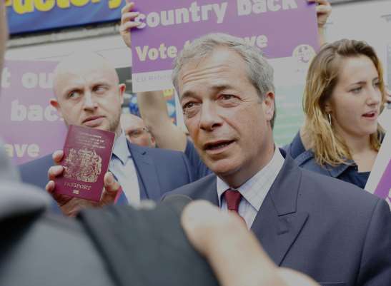Ukip leader Nigel Farage in Sittingbourne