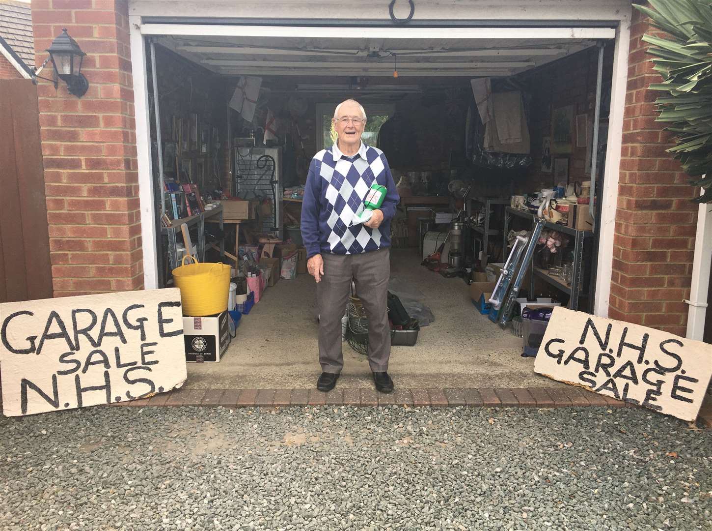 Gerry Collis has raised £2,000 for the NHS through his garage sales. Picture: East Kent Hospitals Trust