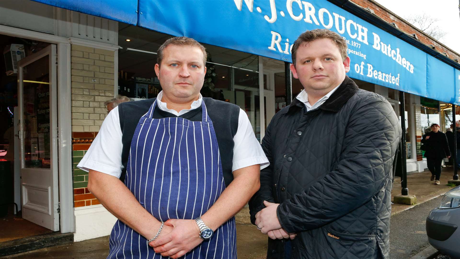 Shop manager Simon Rickwood with WJCrouch owner Rob Crouch