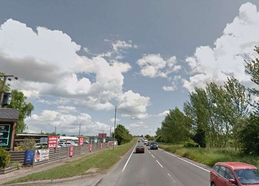 Emergency services are at the scene of a crash on the A2990 Old Thanet Way. Picture: Google Street View
