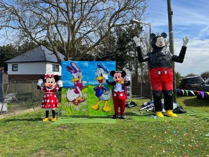 The "popular big man" Mickey Mouse display in Leysdown