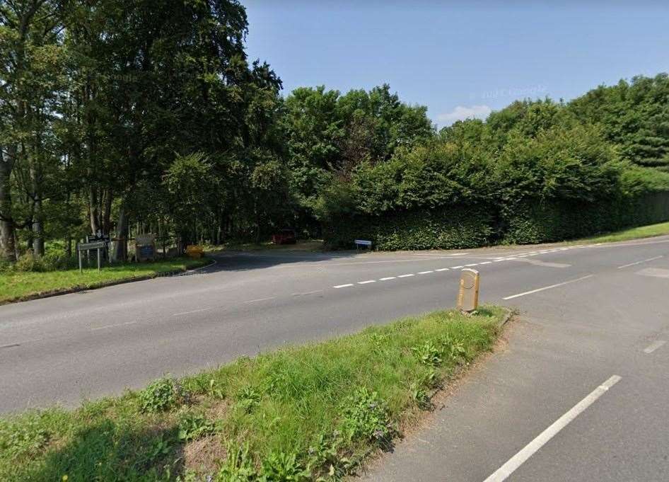 The crash happened close to Frog Lane in Bishopsbourne. Picture: Google