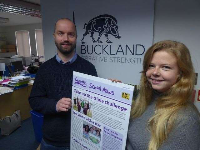 Buckland Media Group production and customer service manager Richard Archer and graduate sales and marketing executive Katie Weaver (8455399)