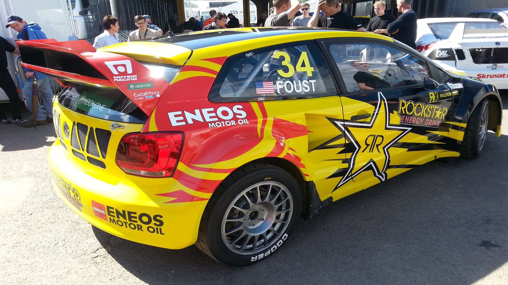 Tanner Foust's new VW Polo made an appearance in the afternoon