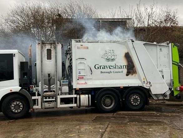 The fire caused £3,000 worth of damage to the vehicle. Picture: Gravesham council