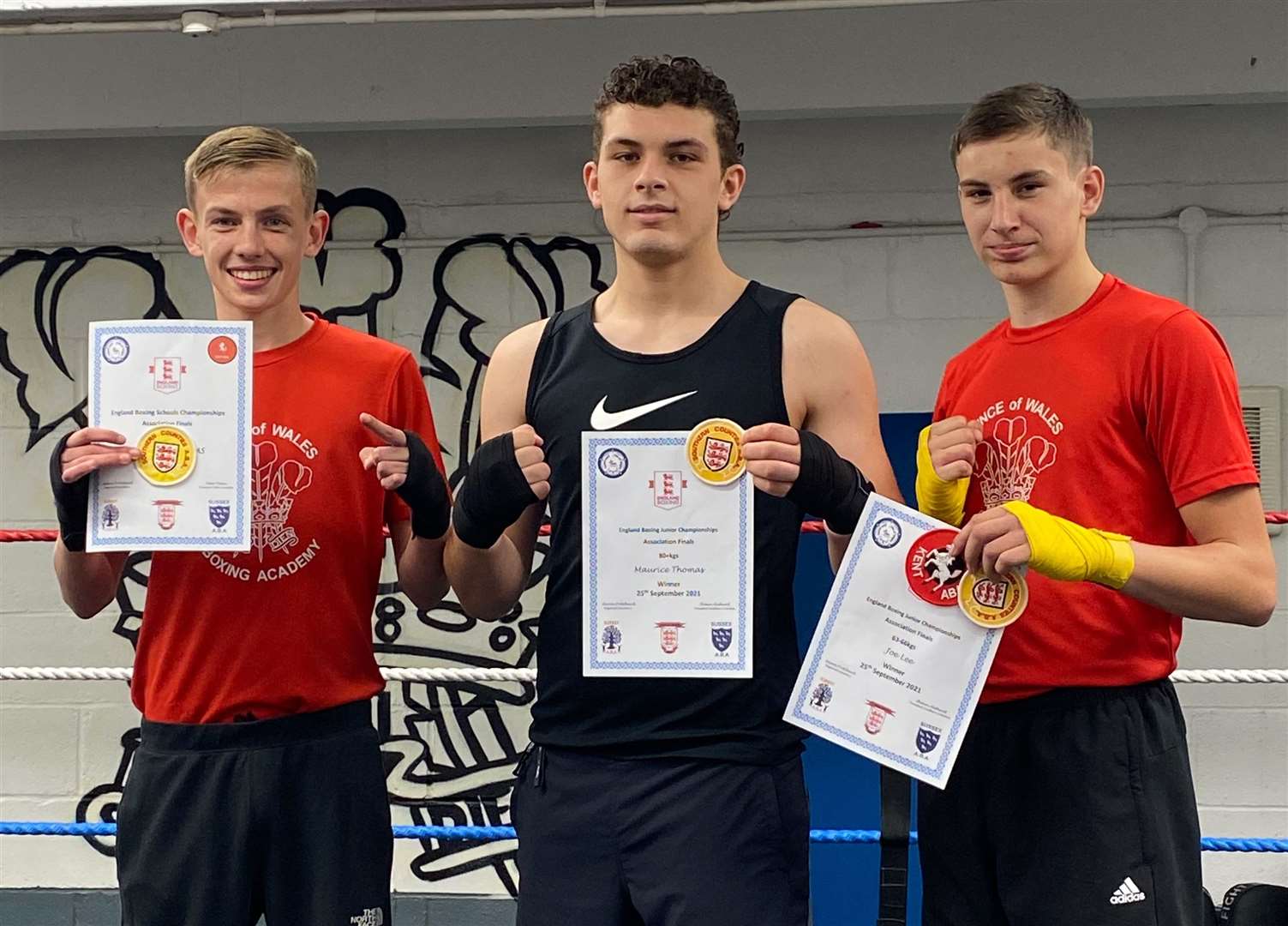Prince of Wales Boxing Academy trio Maurice Thomas Jr and Sonny Nash, both 16, and 15-year-old Joe Lee will be in action in national finals this weekend