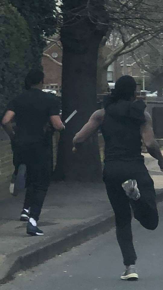 Armed men were seen running through Walderslade Road (8312665)
