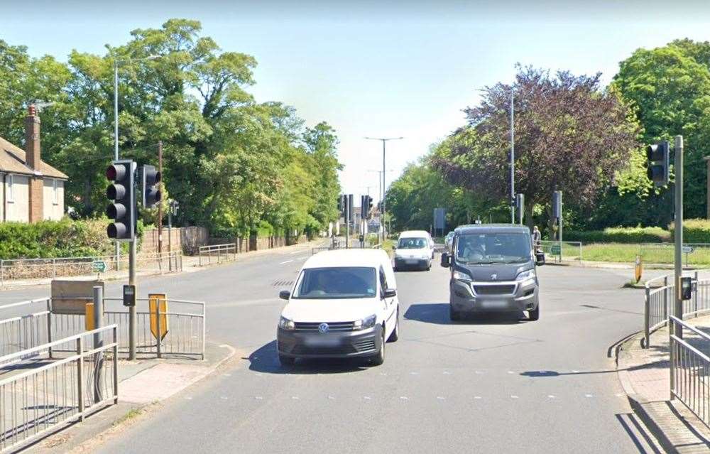 There has been a crash on the A28 Canterbury Road. Picture: Google Street View