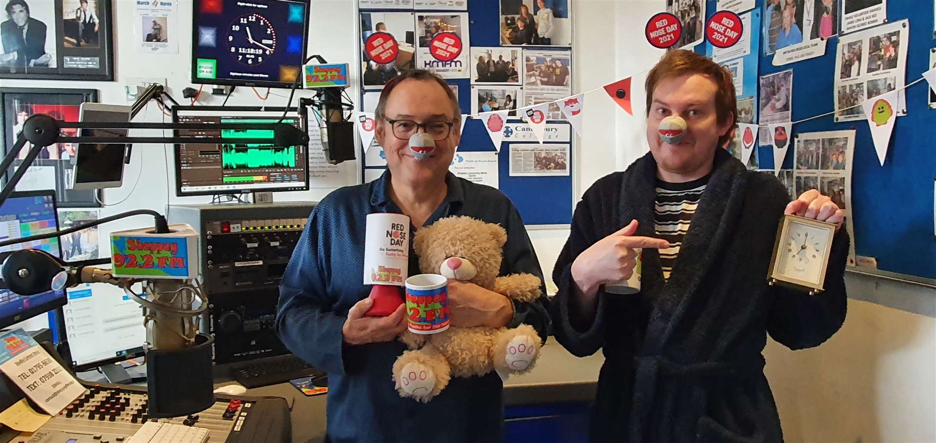 Sheppey FM presenters Russell Cashman, left, and Chris Thomas are taking part in a 24-hour radio marathon for Red Nose Day