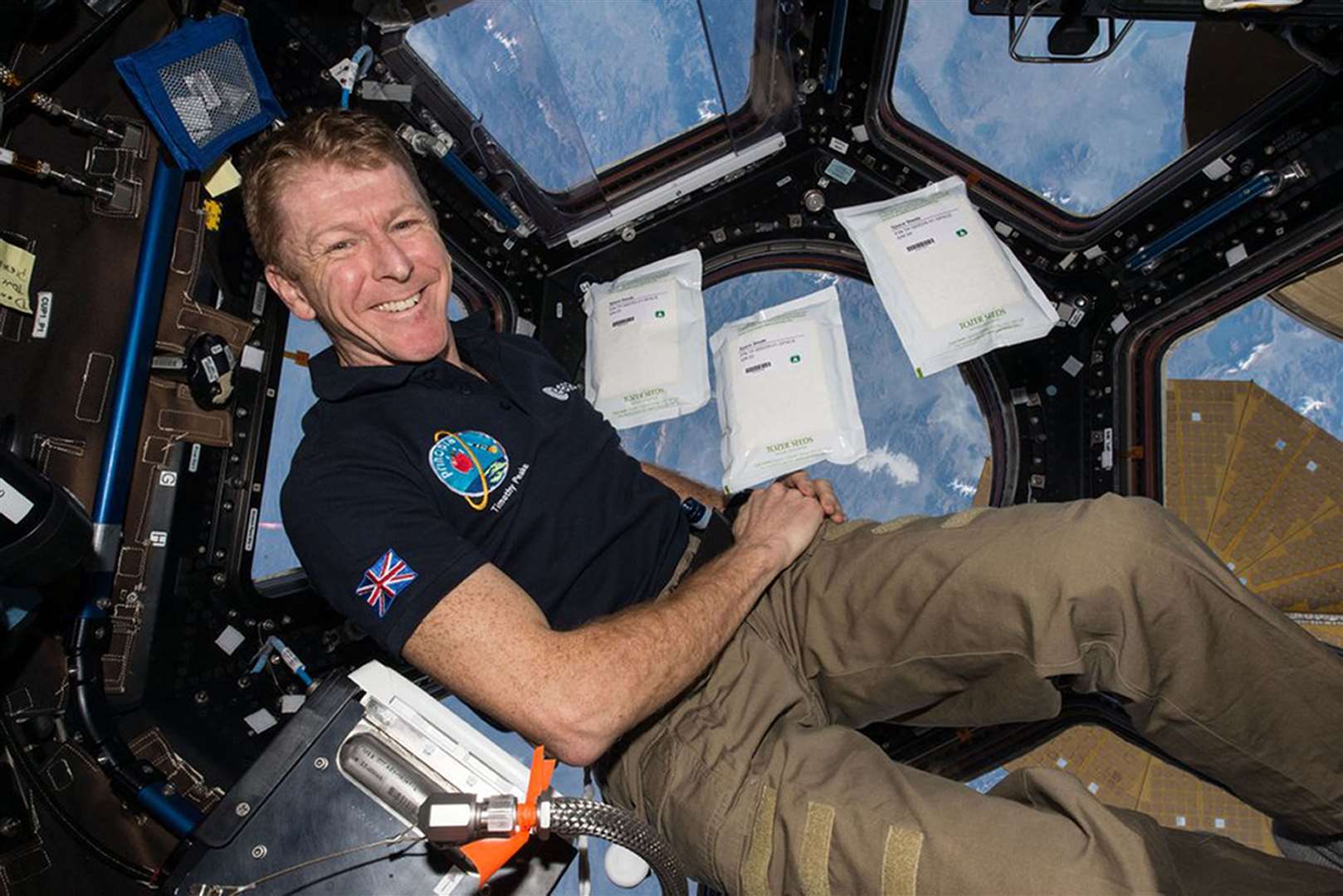 Tim Peake took charge of two kilograms of rocket seeds during his stay on the space station (ESA)