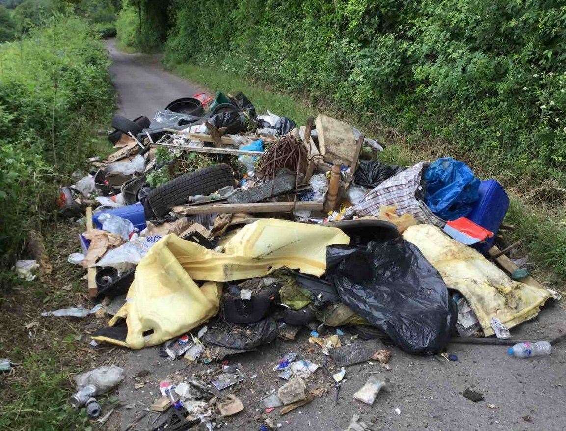 Fly tipping and littering fines are increasing in Swale. Picture: Kent Highways