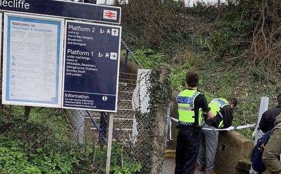 The station has been sealed off. Picture: James McKinven