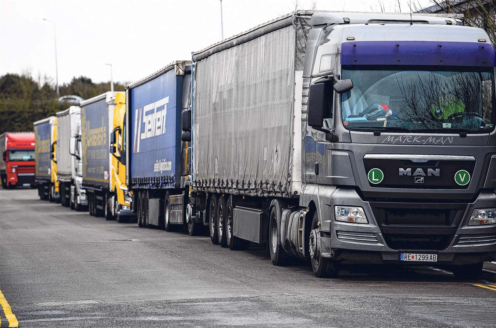 Lorries on an industrial estate in Ashford