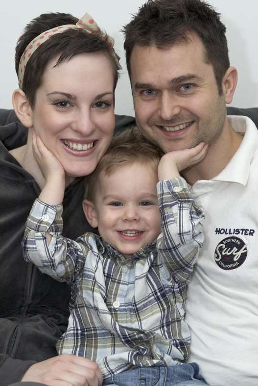 Laura with Ben and son Jacob a couple of years ago