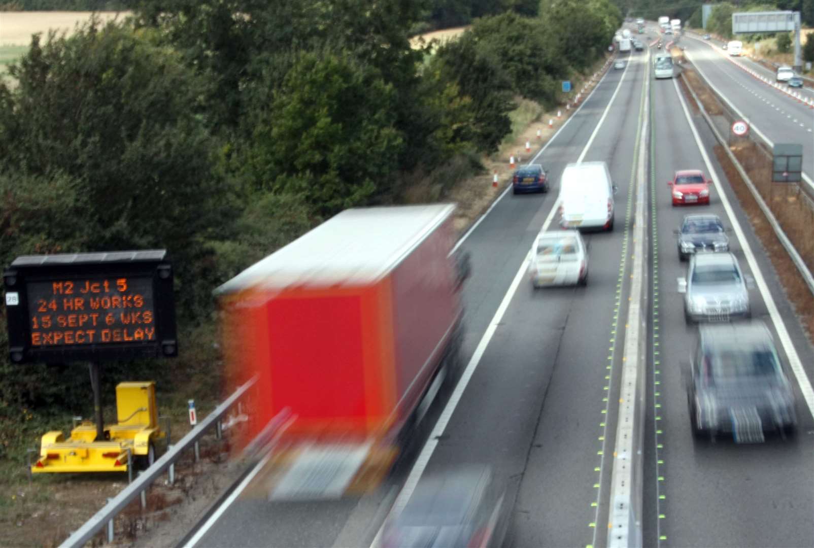 Roadworks are set to take place on the M2. Stock picture