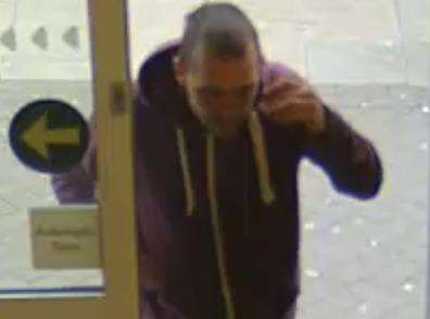 A CCTV image of Clive Butcher at the scene of the robbery. Picture: Kent Police