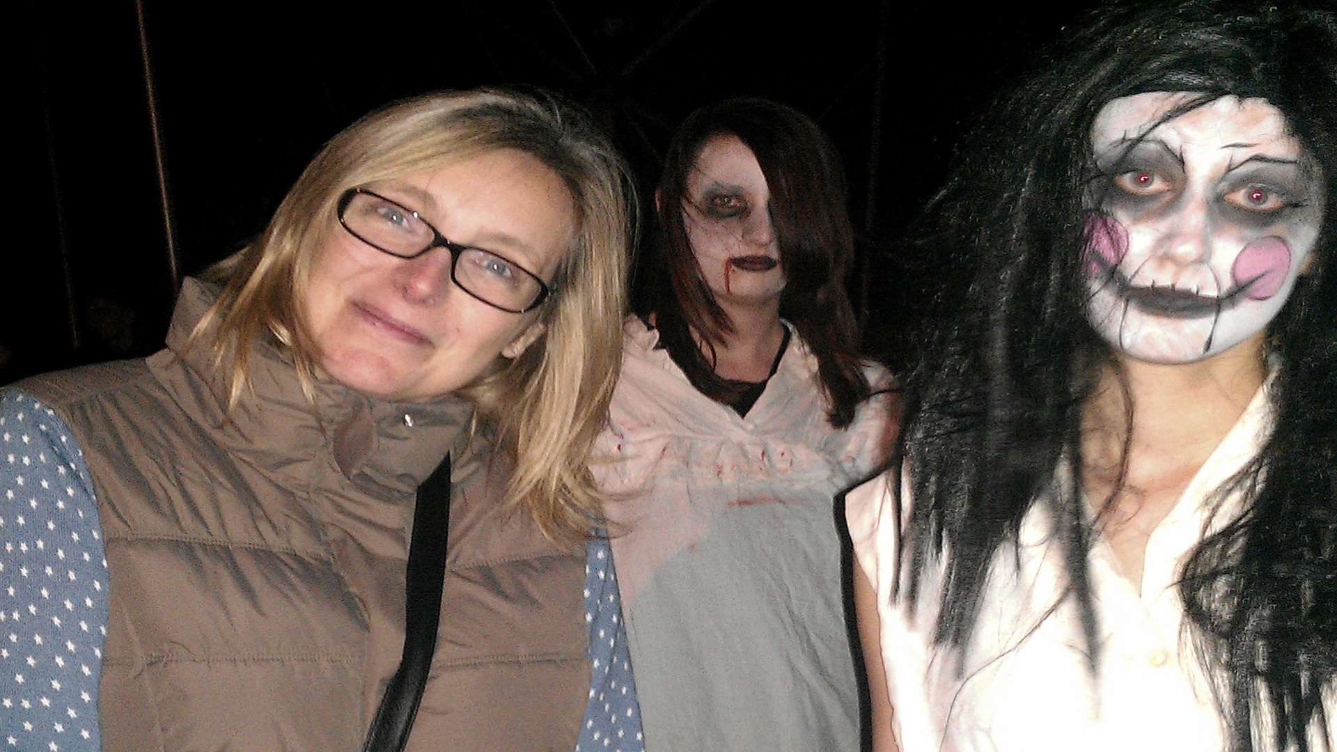 Reviewer Wendy Atkins (left) meets some of the Freak Week Resurrection ghouls