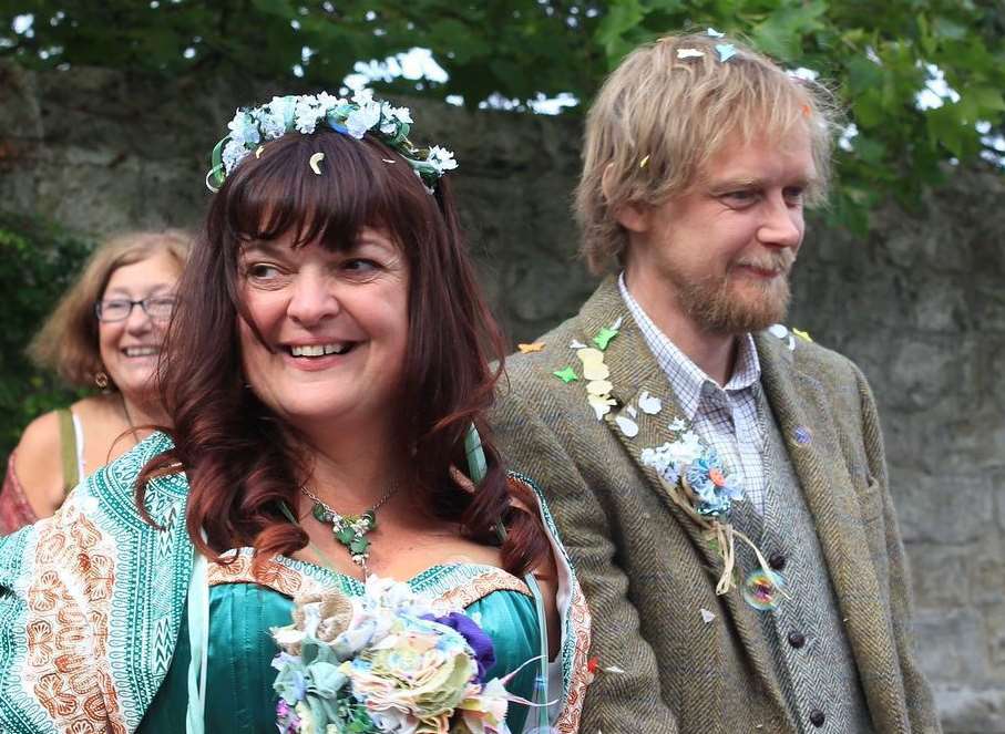 Rachel and Gary Rodwell, after their wedding