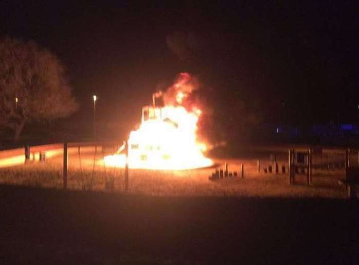 Beachfields play area was destroyed by a devastating fire