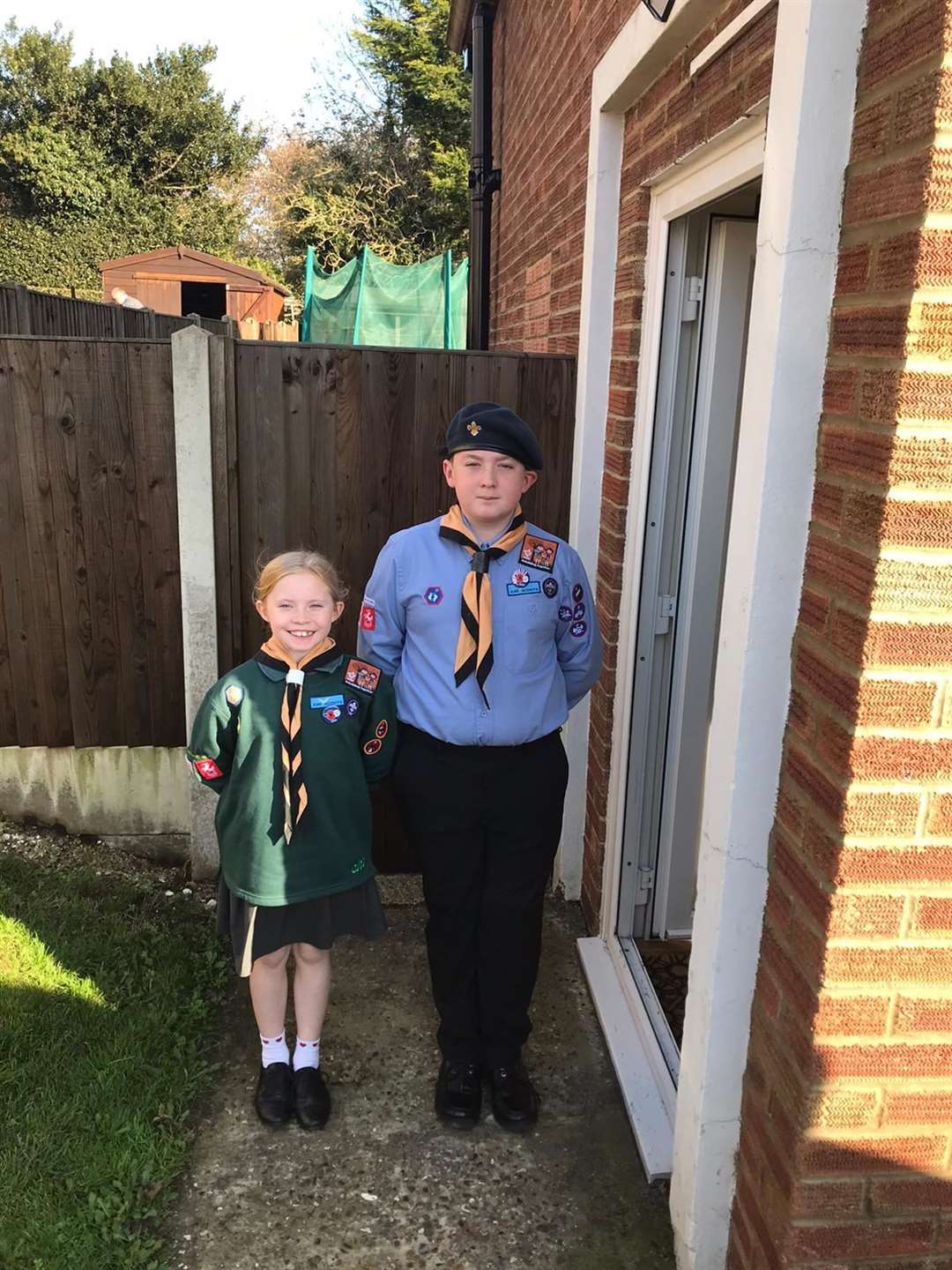 Siblings Lily and Samuel Bremner held a two minutes silence at home