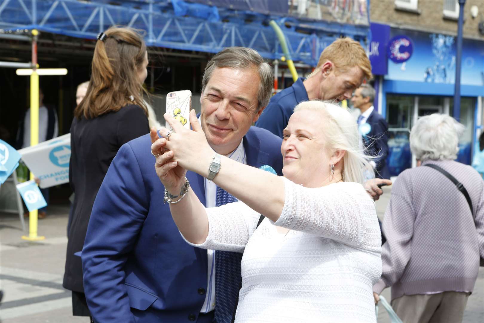 Brexit Party leader Nigel Farage visits Gravesend ahead of the European Elections. Picture: Andy Jones