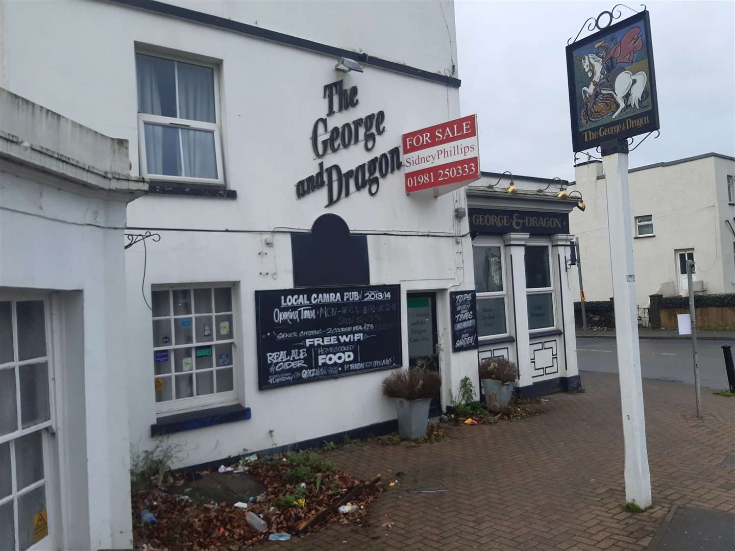 The George and Dragon Pub in Swanscombe is back up for sale
