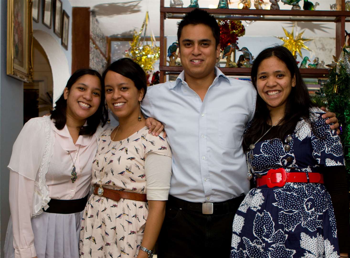 Ravi Ghowry with his sisters (left to right) Asha, Lhara and Seeta