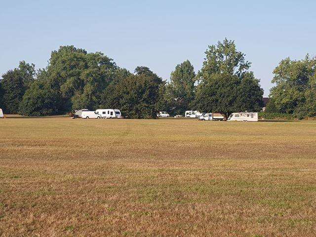 Travellers have pitched up at Mote Park in Maidstone (3462054)