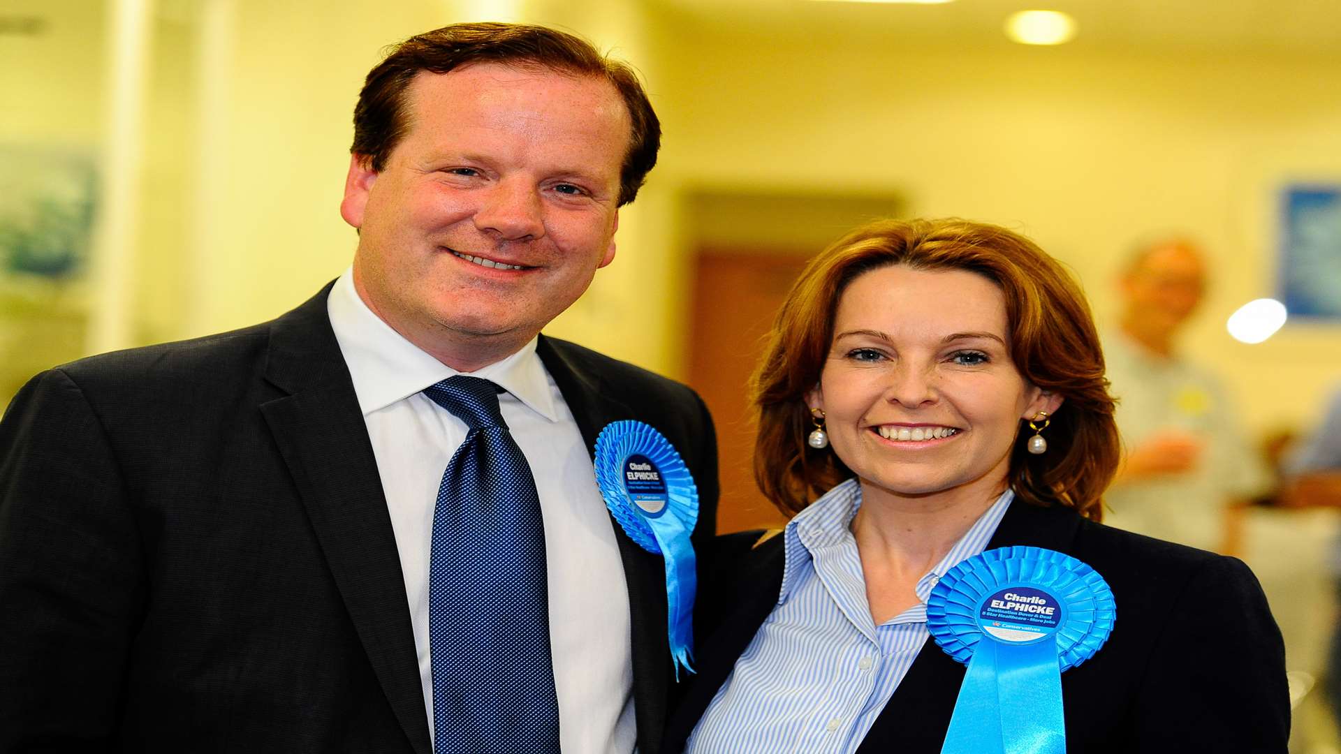 Dover and Deal MP Charlie Elphicke with wife Natalie