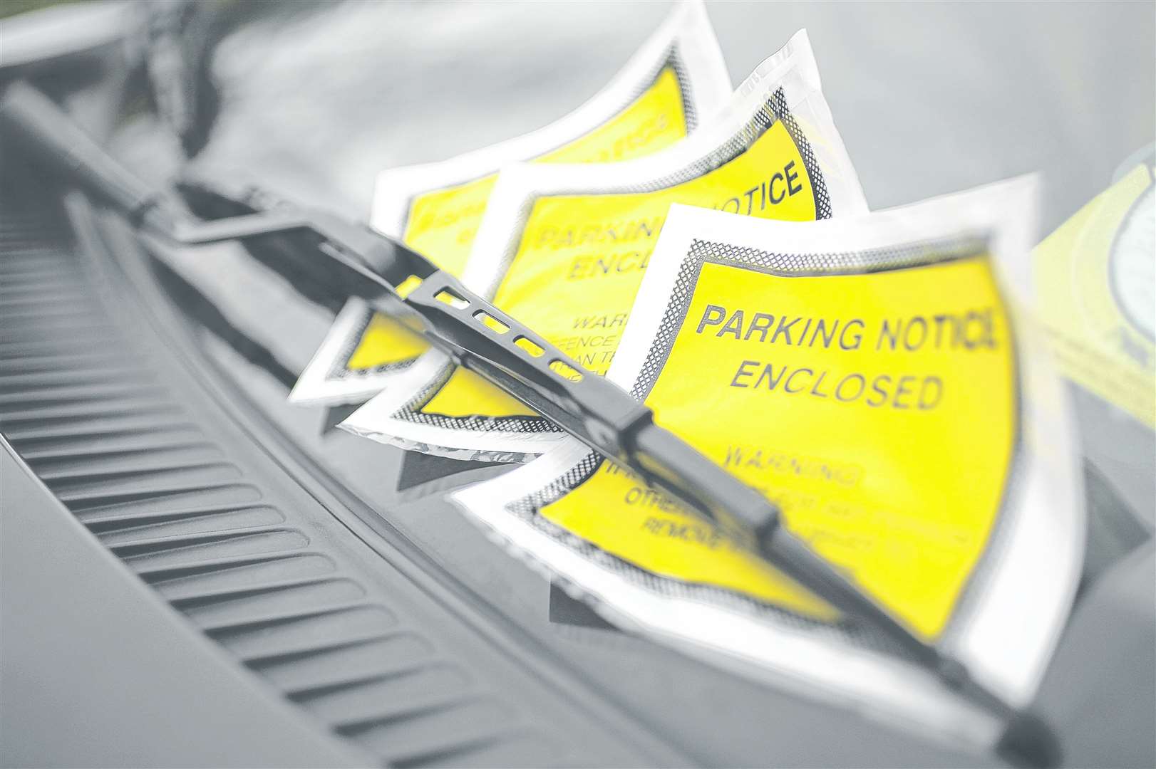 Stock image of parking charge notices
