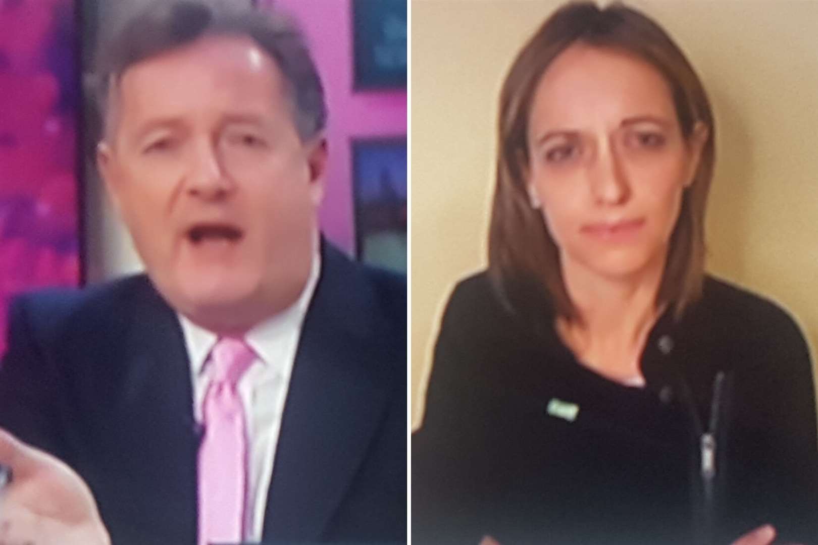 Piers Morgan clashed with Faversham MP Helen Whately on GMB in April