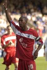 Darren Byfield celebrates his second equaliser from the penalty spot. Picture: MATTHEW READING